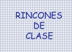 Tarjetas de rincones y comportamiento en el aula