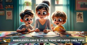 llavero para papá, manualidades día del padre