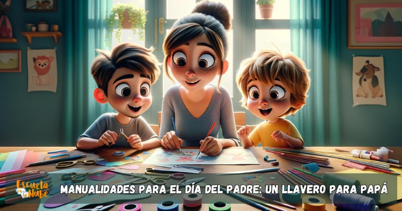 llavero para papá, manualidades día del padre