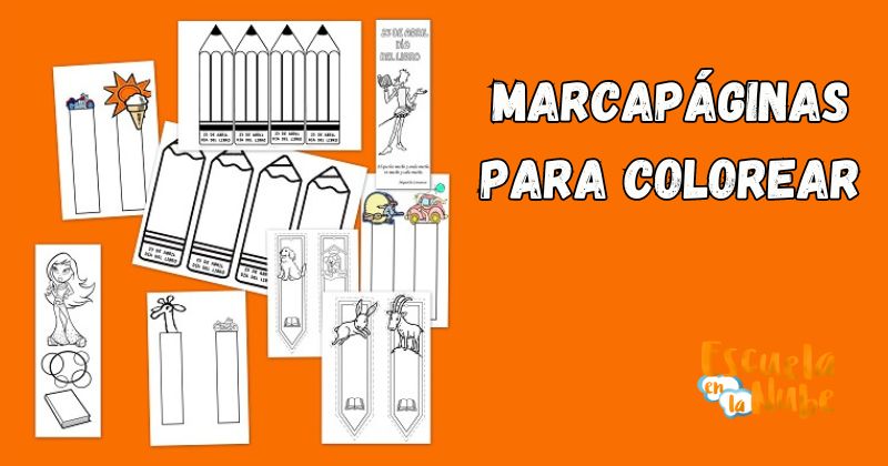marcapáginas para colorear