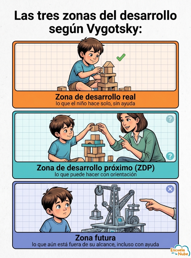 zonas desarrollo Vygotsky zonas del desarrollo según Vygotsky