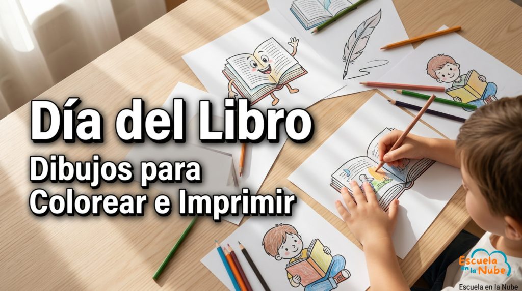 Dibujos del Día del Libro para colorear e imprimir para niños de Infantil y Primaria